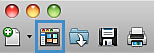 Screenshot of the templates icon in the top navigation bar