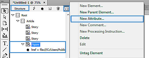 Image demonstrates the location of “New Attribute” dialog box.