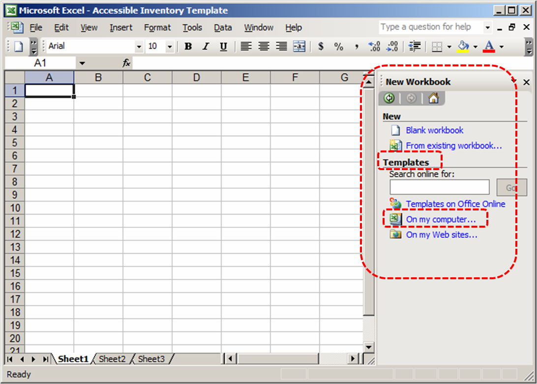 microsoft office 2003 excel templates