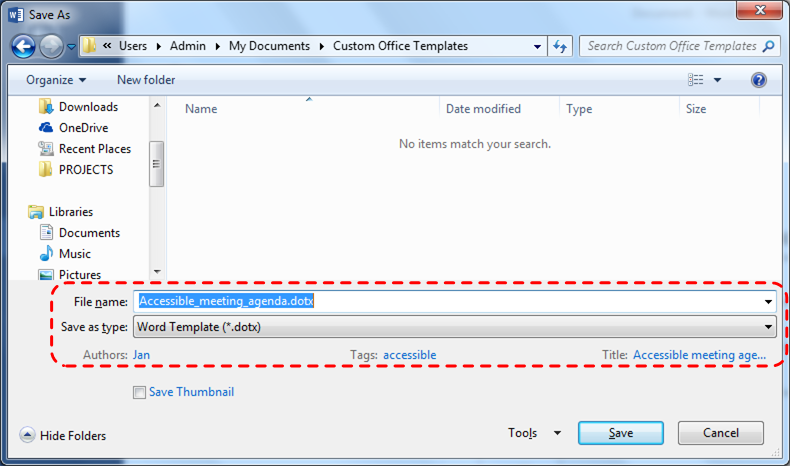 office 360 cannot save word document