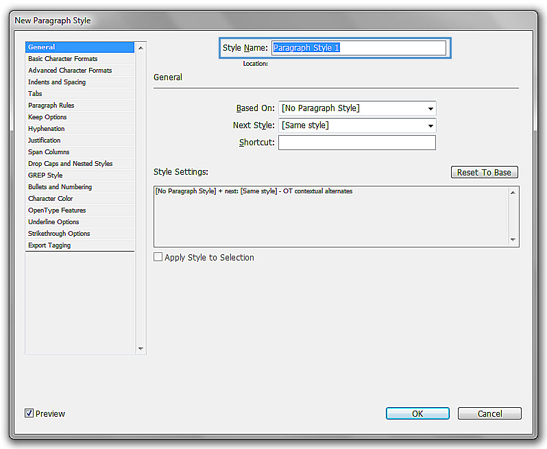 Image demonstrates the change that should occur in the paragraph style dialog box.